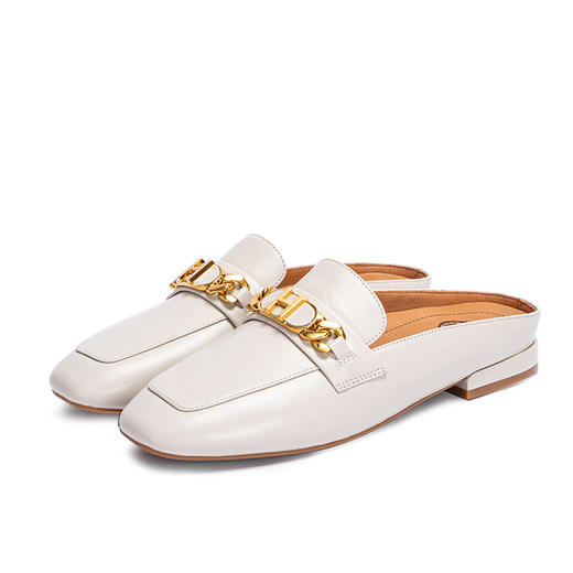 CHCH羊皮女鞋英伦风金属饰扣穆勒鞋CN1B3011【无运费险】 商品图3