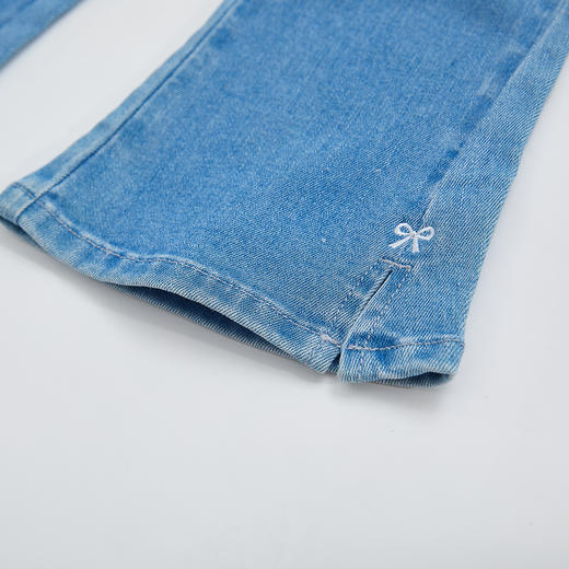 笛莎童装女童裤2024秋季新款女童微喇牛仔裤 商品图6