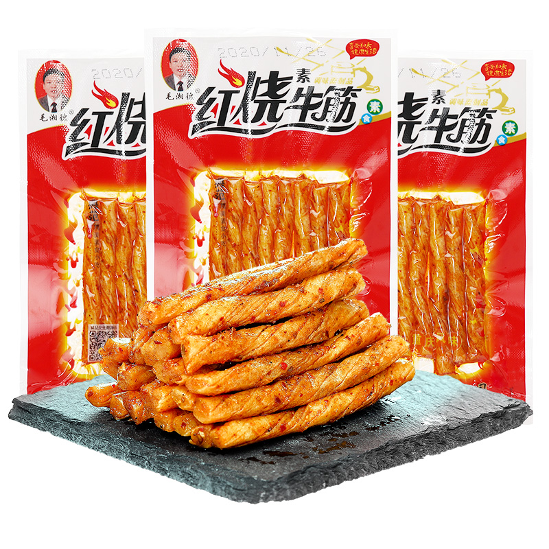 毛湘德 红烧素牛筋 辣条 22g/袋