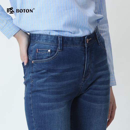 波顿牛仔裤女裤年春夏季薄款浅色直筒紧身弹力显瘦高端裤子LE223120 商品图3
