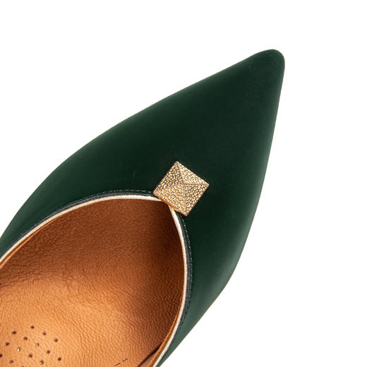 CHCH祈祈牛皮粗跟浅口女士单鞋通勤优雅高级感CM1B5533 商品图3