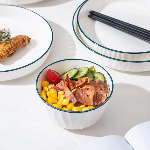 简约木纹餐具组12头 商品图5