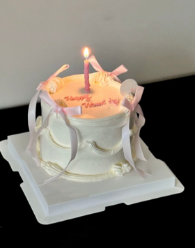 【两人份的快乐】 奶呼呼公主风  小4寸蛋糕