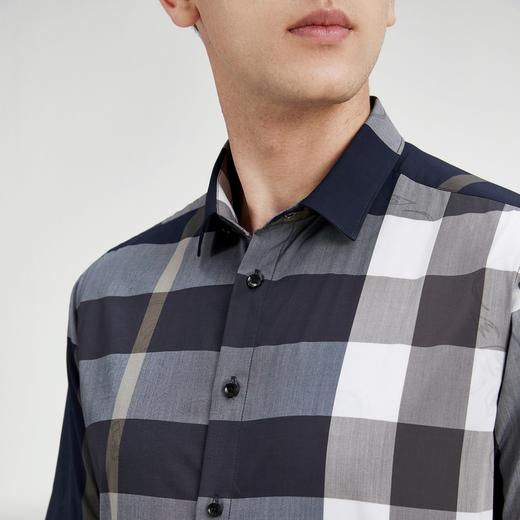 柒牌格子衬衫男夏季新款时尚潮流百搭中青年男士翻领短袖衬衣122A70980 商品图2