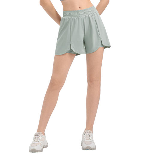 跃牌【欲动春风】系列 瑜伽短裤宽松透气假两件双层运动裤32451 商品图4