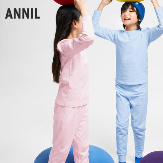 【7A级抗菌家居】男女童打底秋衣裤套装睡衣新款安奈儿童装实体店同款JM437569 商品图2