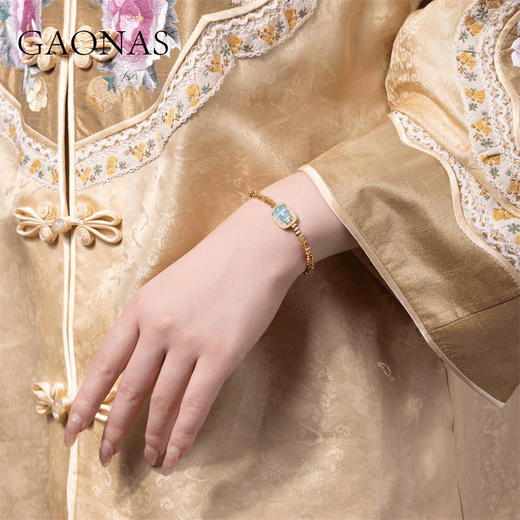 GAONAS  国风设计时尚葫芦金色手链 10572SGO 商品图4
