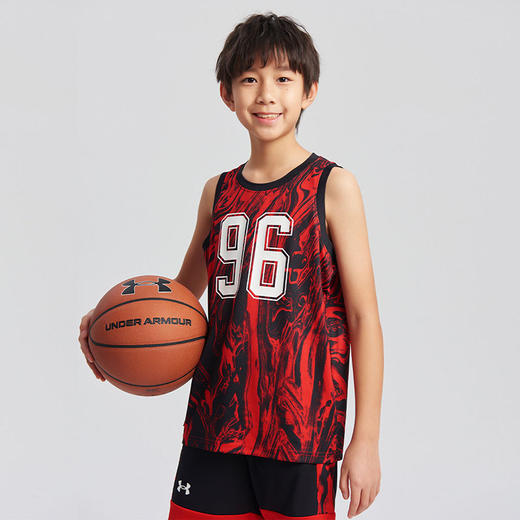 【品牌直发-爆款】正品Under Armour安德玛 季末清仓 超低折扣 儿童速干短袖背心篮球套装 242113340 商品图2