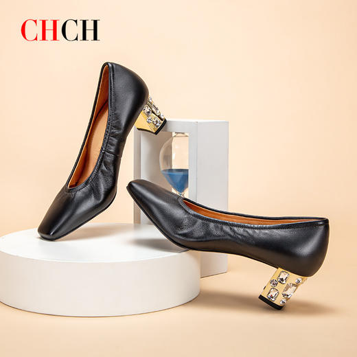 CHCH祈祈轻奢高级时尚女士单鞋CM2B5032 商品图2