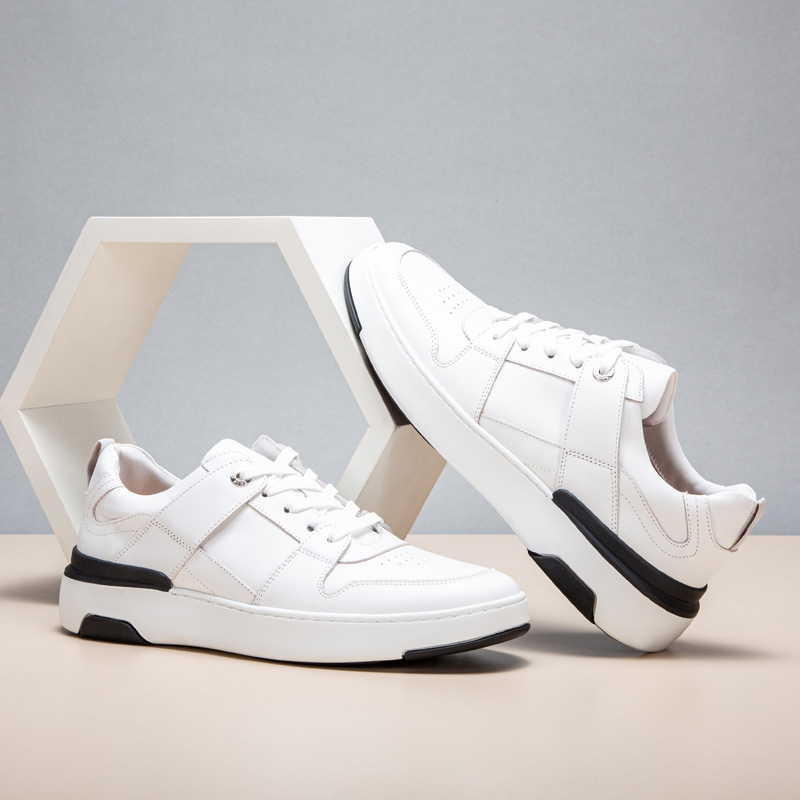 CHCH平衡鞋皮面简约小白鞋板鞋男鞋CN1A2011