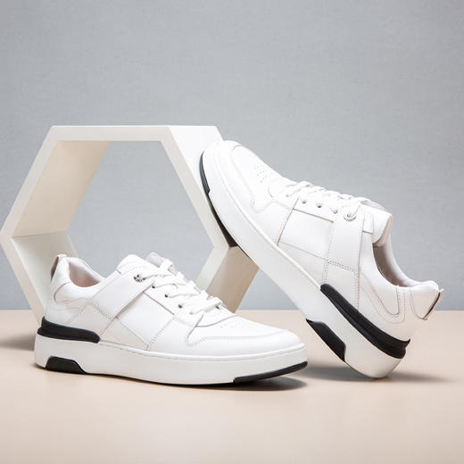 CHCH平衡鞋皮面简约小白鞋板鞋男鞋CN1A2011 商品图0