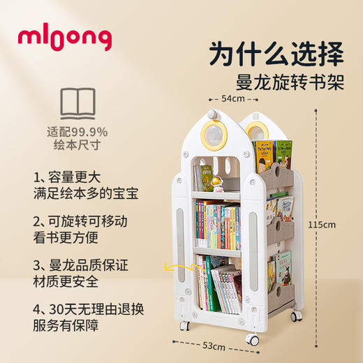 曼龙儿童书架家用心愿屋绘本架 商品图0