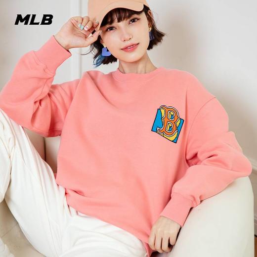 MLB男装女装秋季新款跑步健身训练舒适休闲套头衫卫衣3AMTL0426 商品图4