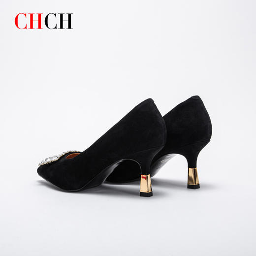 CHCH平衡鞋专柜同款时尚优雅气质款水钻方扣高跟鞋女鞋CN1B5432 商品图2