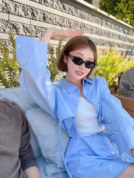 清仓捡漏 LINCHAOZHANG【星辰大海】冰蓝烫钻衬衫+短裤+背心 LC240425 LB240133 LK240291 商品图3