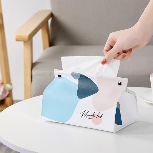 【ins风轻奢抽纸盒】客厅家用油画纸巾盒 餐巾收纳车载纸抽盒创意高档  商品图10