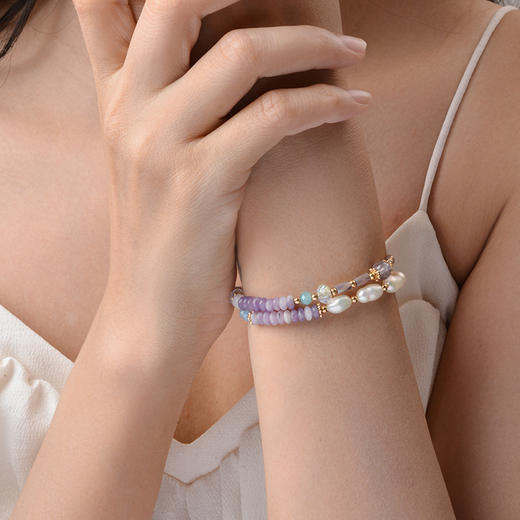 优选丨MANREYA玛芮雅“紫霞仙子”紫水晶珍珠多巴胺手链 商品图6
