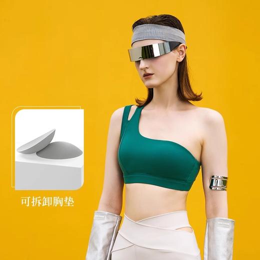 跃牌 【欲动春风】系列 女春夏单肩瑜伽文胸防震中强度跑步健身bra裸感高弹运动内衣24005 商品图2