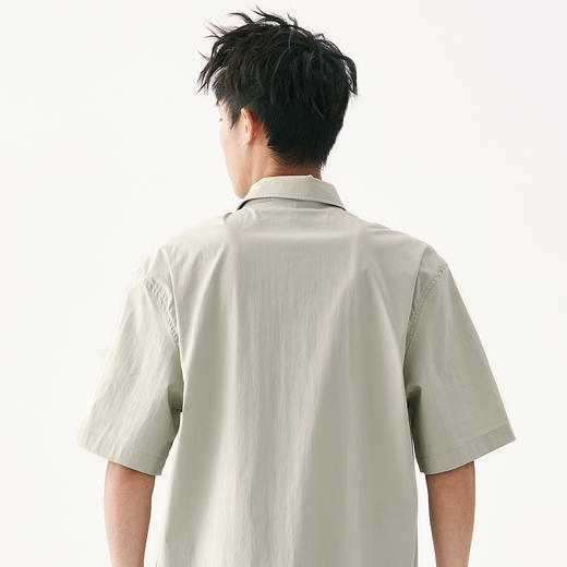 零意义meanil 男士褶皱纹理口袋小领衬衫 商品图11