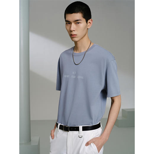 GXG白色圆领短袖T恤G24X442027 商品图2