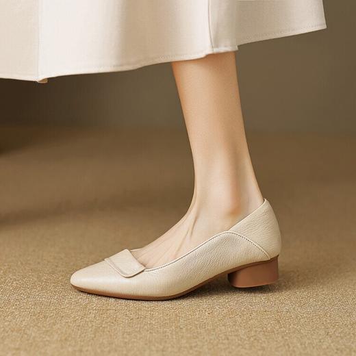 【预售5天】软皮粗跟单鞋，尖头中跟女鞋工作鞋SY&G1315 商品图3