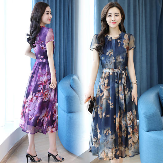 夏季中长款舒适淑女气质连衣裙CLYZ8106 商品图0