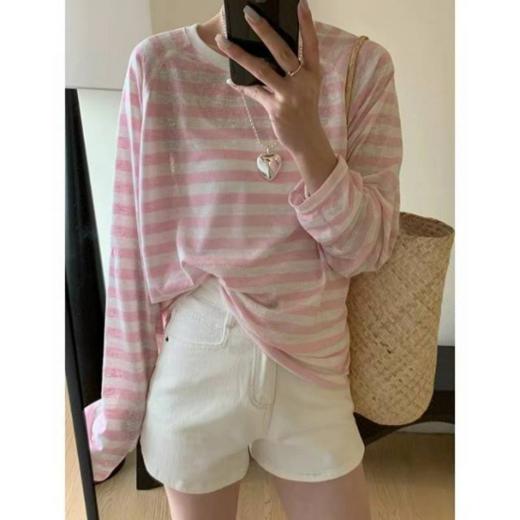 🌻【温柔显白耐年龄】天丝棉条纹防晒罩衫：✅认准面料！清涼透气、吸湿排汗、亲肤舒适❗❗❗ 商品图2