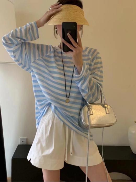 🌻【温柔显白耐年龄】天丝棉条纹防晒罩衫：✅认准面料！清涼透气、吸湿排汗、亲肤舒适❗❗❗ 商品图3