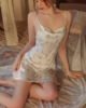 🌷【绝美“烧烧”】 油墨花卉睡裙：✅轻奢冰感缎面，亲肤凉滑，光泽垂感绝佳👊 商品缩略图1