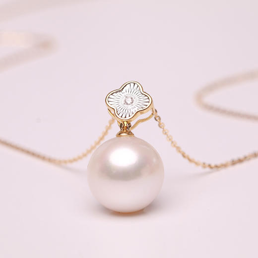 美裕 金18K淡水珍珠链牌11-12mm 108308W 商品图5