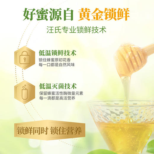 汪氏蜂蜜槐花蜜手工采集品牌健康食用液态秦岭深山大小瓶洋槐蜂蜜 商品图3