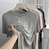 【轻薄柔软莱赛尔天丝短袖t恤】夏季宽松温柔纯色圆领清凉面膜上衣  商品缩略图7
