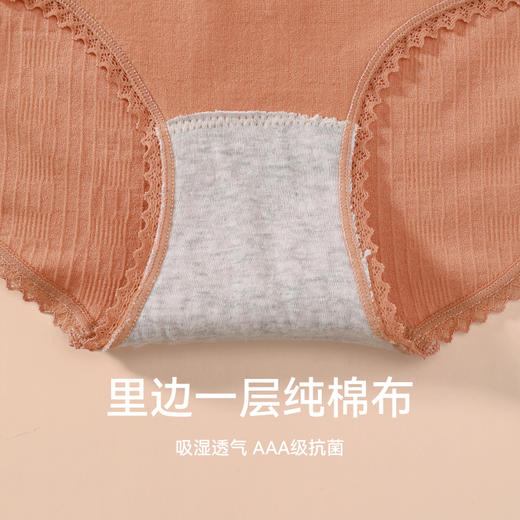 【积分兑换】芬腾 女士新款内裤女中腰纯色三角裤亲肤舒适内裆【品牌直发】 商品图3