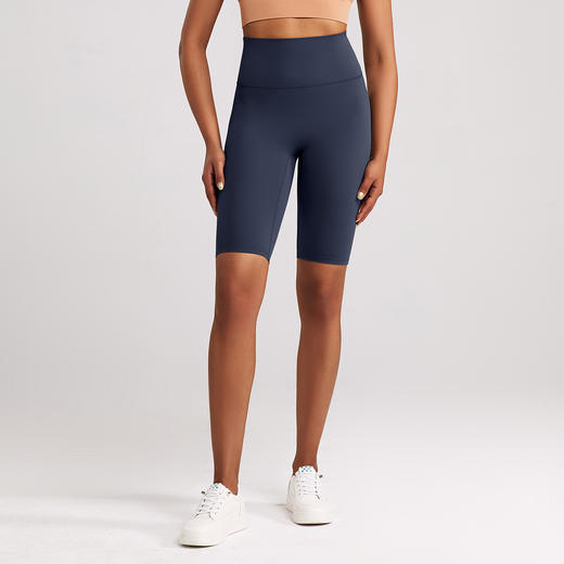 跃牌【倚窗听雨】系列 五分瑜伽裤女NUF抗菌裸感高腰无T短裤DK043 商品图2