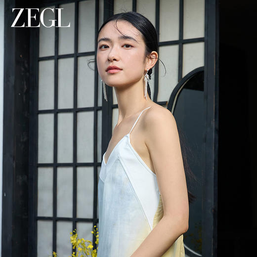 ZEGL设计师东方花影系列人造珍珠流苏耳环女设计感小众耳钩耳饰品 商品图4