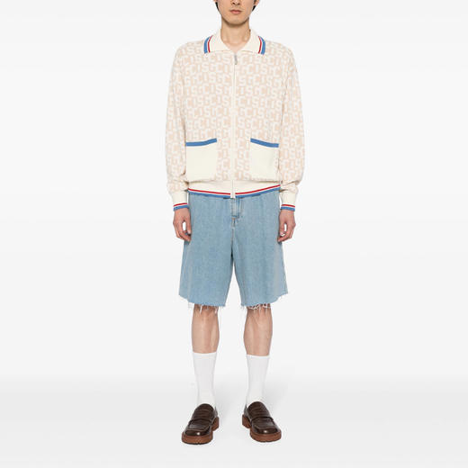 GCDS 男士字母徽标提花棉质拉链外套 混色 A1CM2001KB315 商品图3