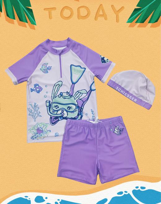 SCHIESSER德国舒雅女童泳衣三件套3F/23609E 商品图0