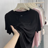 【轻薄柔软莱赛尔天丝短袖t恤】夏季宽松温柔纯色圆领清凉面膜上衣  商品缩略图8