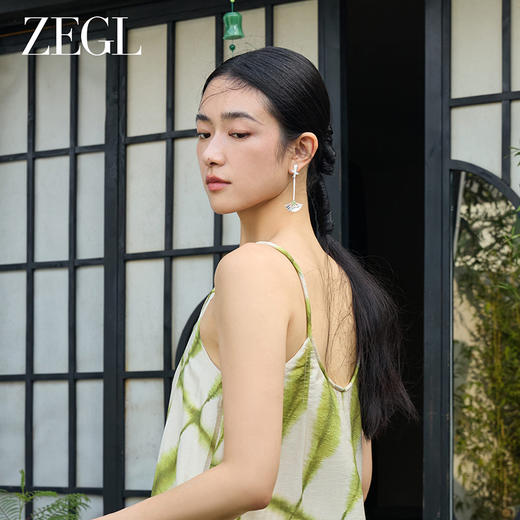ZEGL设计师风影声声系列蜻蜓耳环女配旗袍耳坠新中式耳钉气质耳饰 商品图1