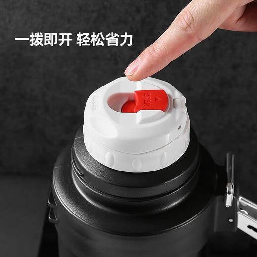 富光保温壶不锈钢大容量保温瓶车载真空保温水壶户外旅行壶暖水瓶 黑色 2000ml 商品图4
