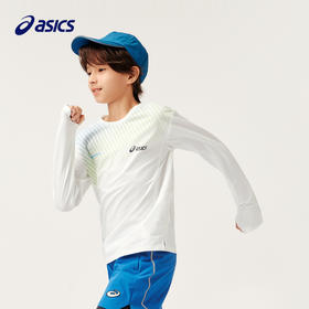ASICS/亚瑟士童装2024年秋季新款男女童运动休闲长袖百搭针织T恤