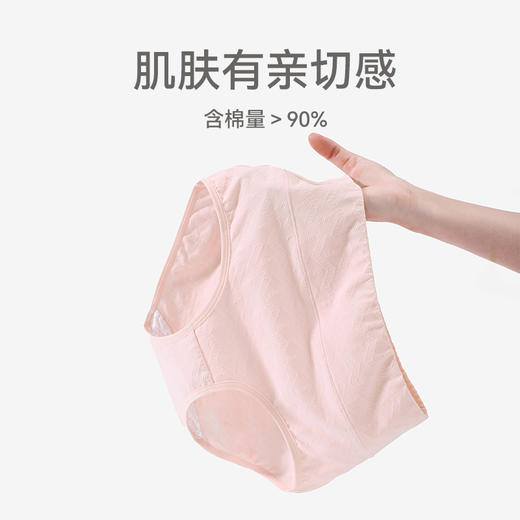 芬腾内裤女高腰全棉裆三角裤性感宽松大码透气舒适纯色纯棉短裤头 商品图1