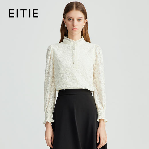 EITIE爱特爱秋季新款高领气质打底修身显瘦上衣C2413404 商品图0