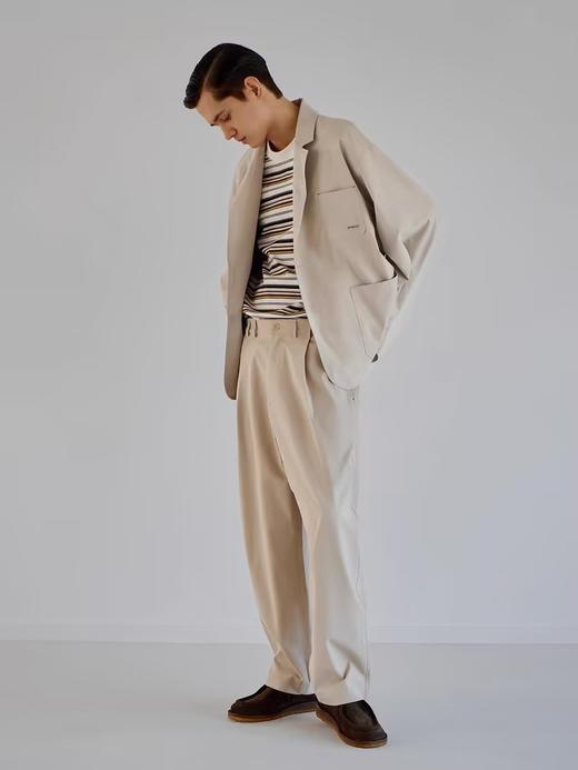 Evistub/E-3CCK04/抗皱防水微锥日系四季百搭通勤休闲西裤 商品图3