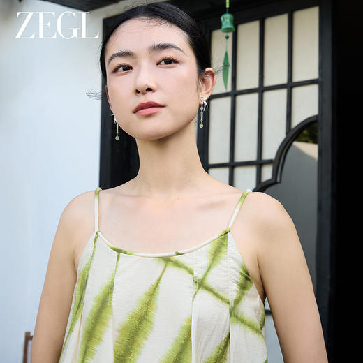 ZEGL设计师款风影声声系列新中式耳环女轻奢大气琉璃耳钉独特耳饰 商品图3