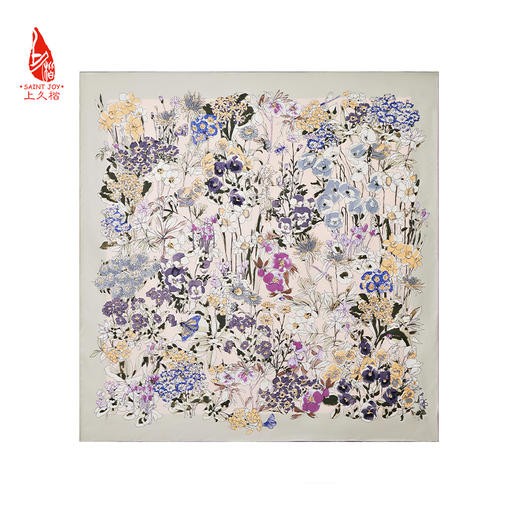 SAINTJOY/上久楷真丝方巾 双面印花真丝方巾  繁花集 FJS24028 商品图11
