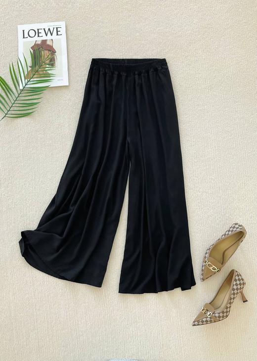 【绵绸凉感七分阔腿裤】超薄凉感七分阔腿裙裤  50支纱精工绵绸  凉感透气 遮肉肉 不挑身材 商品图1