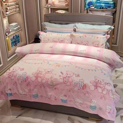 【6F】富安娜 床单四件\萌心小小熊，标准，粉 商品图4