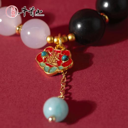 牛首山文创福到紫光檀手串玛瑙文玩珠串进宝如意手链毕业生日礼物 商品图3