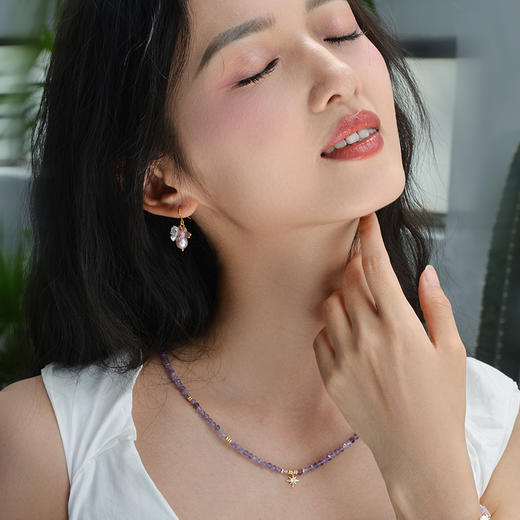 Manreya玛芮雅“紫霞仙子”紫水晶珍珠多巴胺手链、项链【答摩专属，礼袋+证书+礼盒】 商品图3